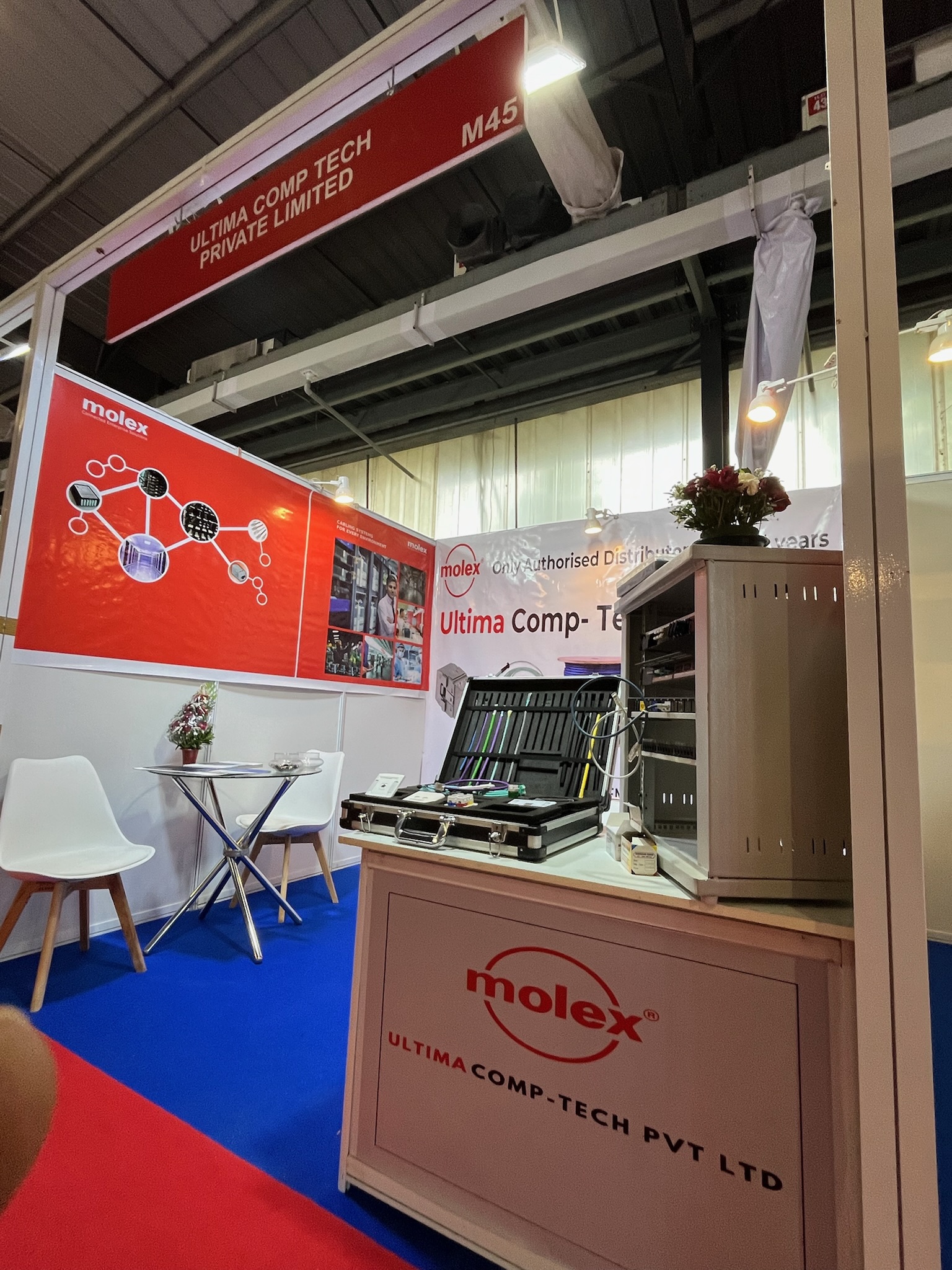 Ultima Comp Tech exhibition booth at Vibrant Gujarat