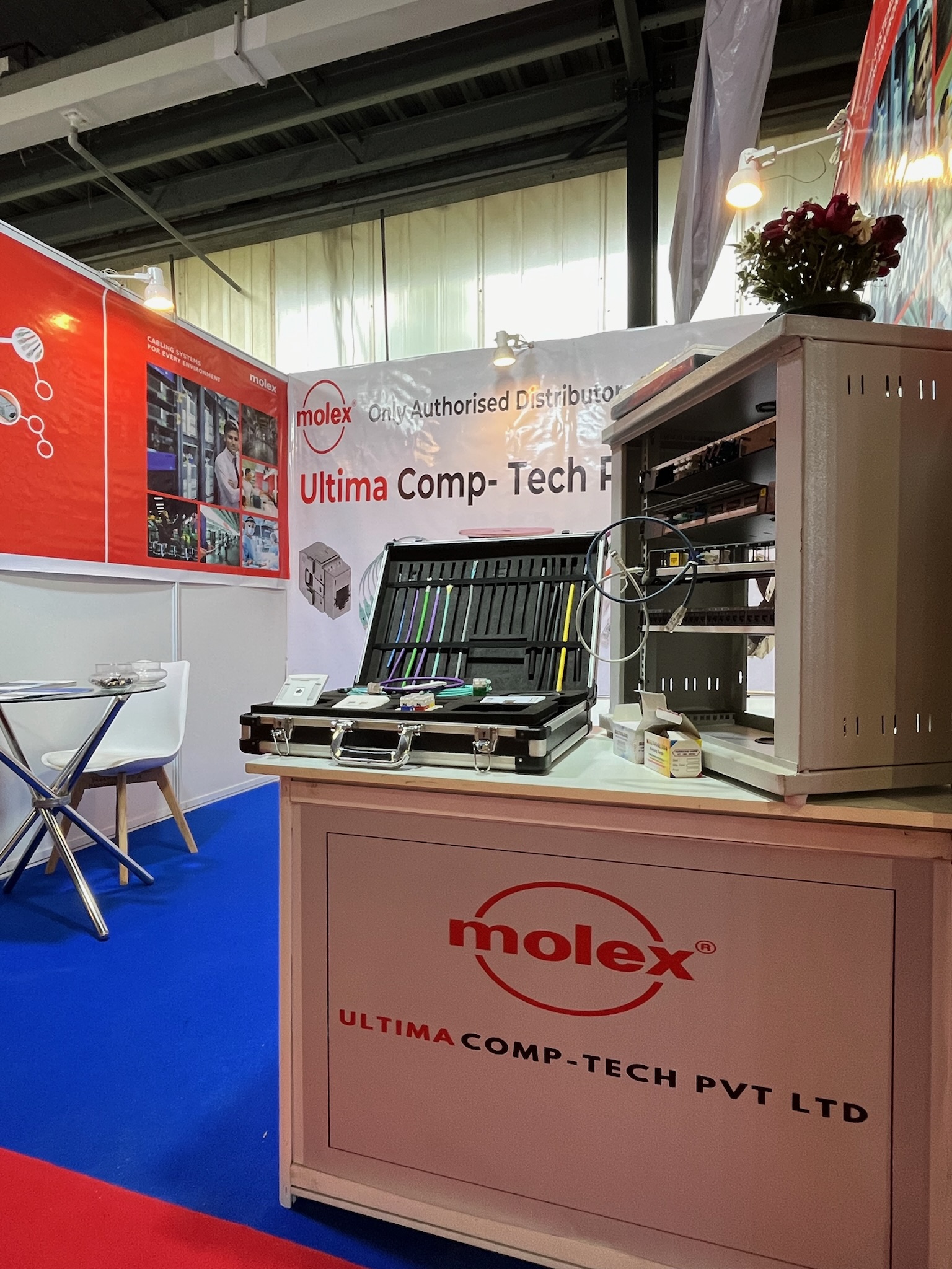 Molex product demonstration at Ultima exhibition booth